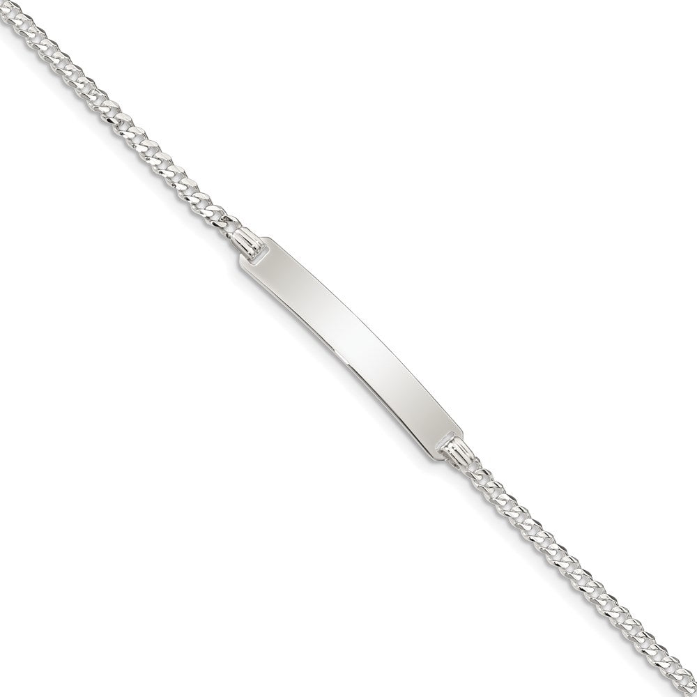 Sterlingsilber Panzer Glieder Id Gliederarmband