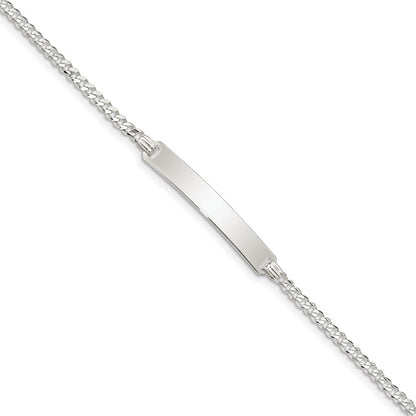 Sterlingsilber Panzer Glieder Id Gliederarmband