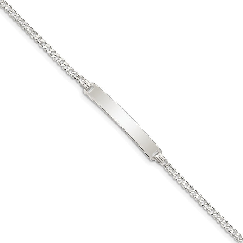 Sterlingsilber Panzer Glieder Id Gliederarmband