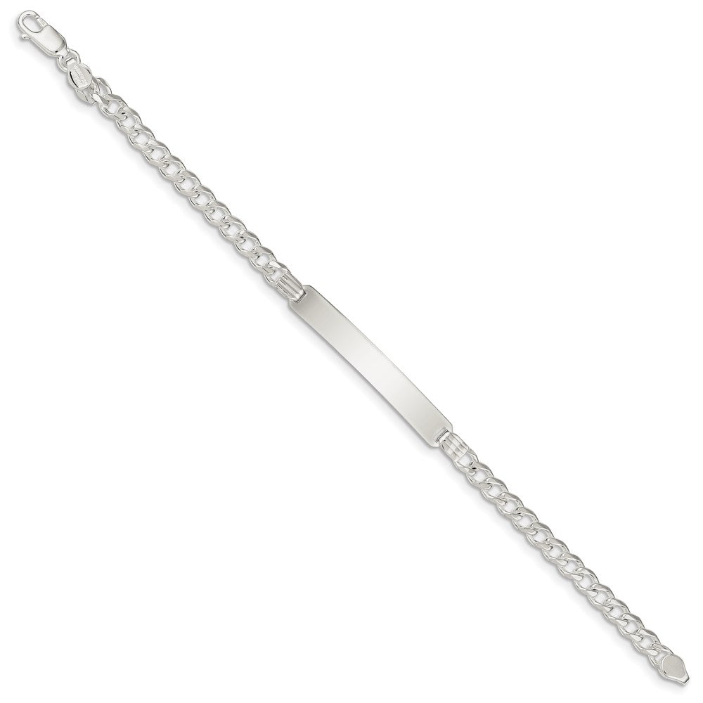 Sterlingsilber Panzer Glieder Id Armband