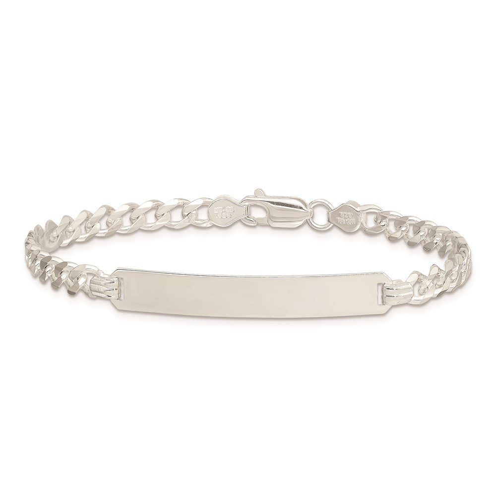 Sterlingsilber Panzer Glieder Id Armband