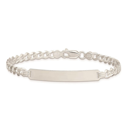 Sterlingsilber Panzer Glieder Id Armband