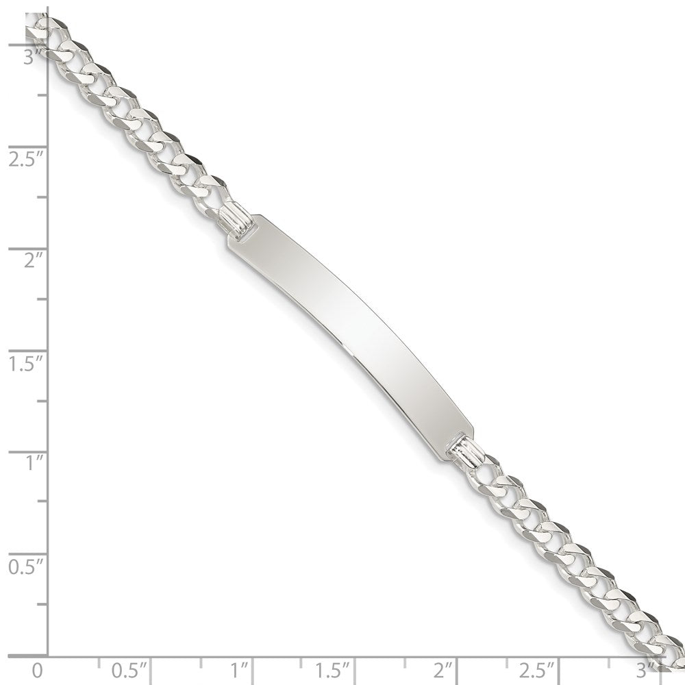 Sterlingsilber Panzer Glieder Id Armband