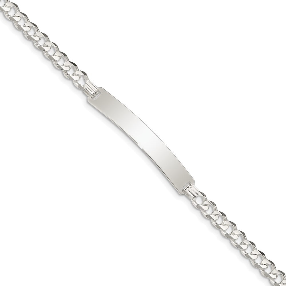 Sterlingsilber Panzer Glieder Id Armband