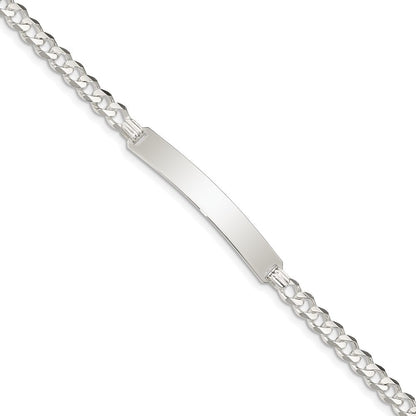 Sterlingsilber Panzer Glieder Id Armband