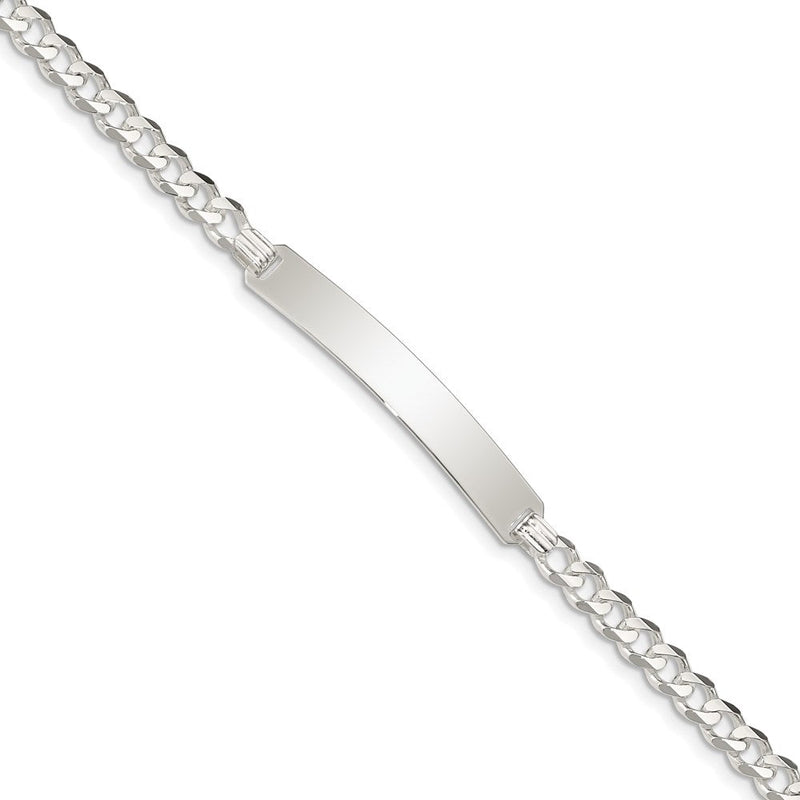 Sterlingsilber Panzer Glieder Id Armband