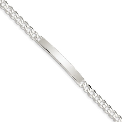 Sterlingsilber Panzer Id Gliederarmband