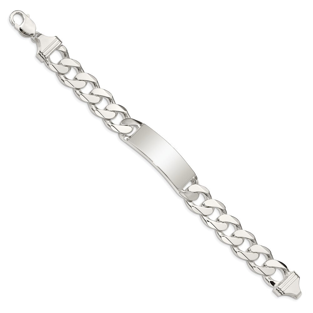 8.5 Zoll Sterlingsilber Panzer Glieder Id Armband