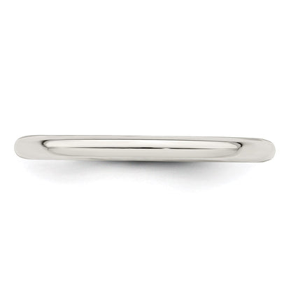 Sterlingsilber 2mm Komfort-Passform Größe 12 Ring