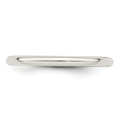 Sterlingsilber 2mm Komfort-Passform Größe 11 Ring