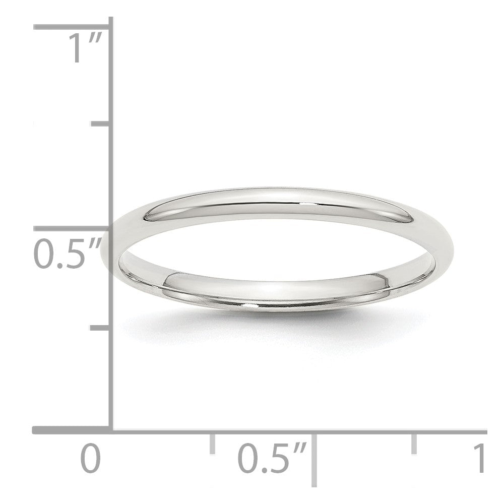 Sterlingsilber 2mm Komfort-Passform Größe 12 Ring