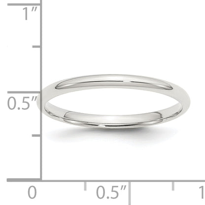 Sterlingsilber 2mm Komfort-Passform Größe 11 Ring