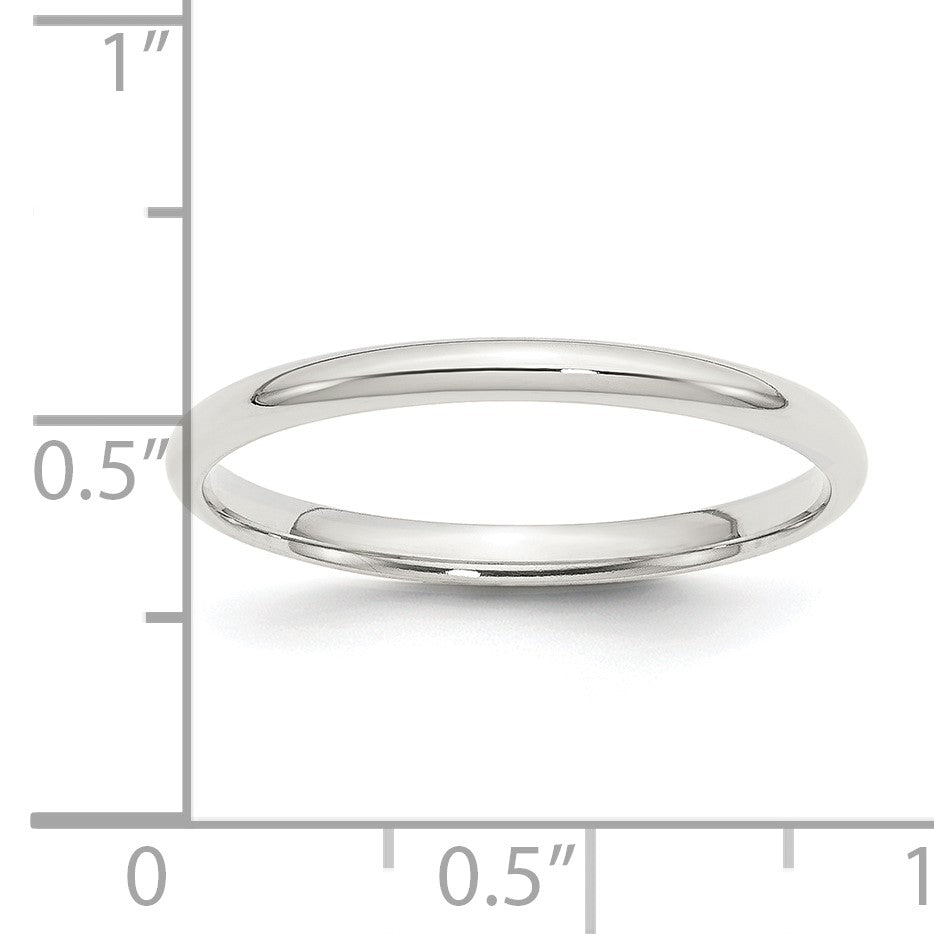 Sterlingsilber 2mm Komfort-Passform Größe 9.5 Ring