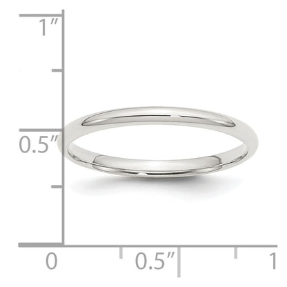 Sterlingsilber 2mm Komfort-Passform Größe 9 Ring