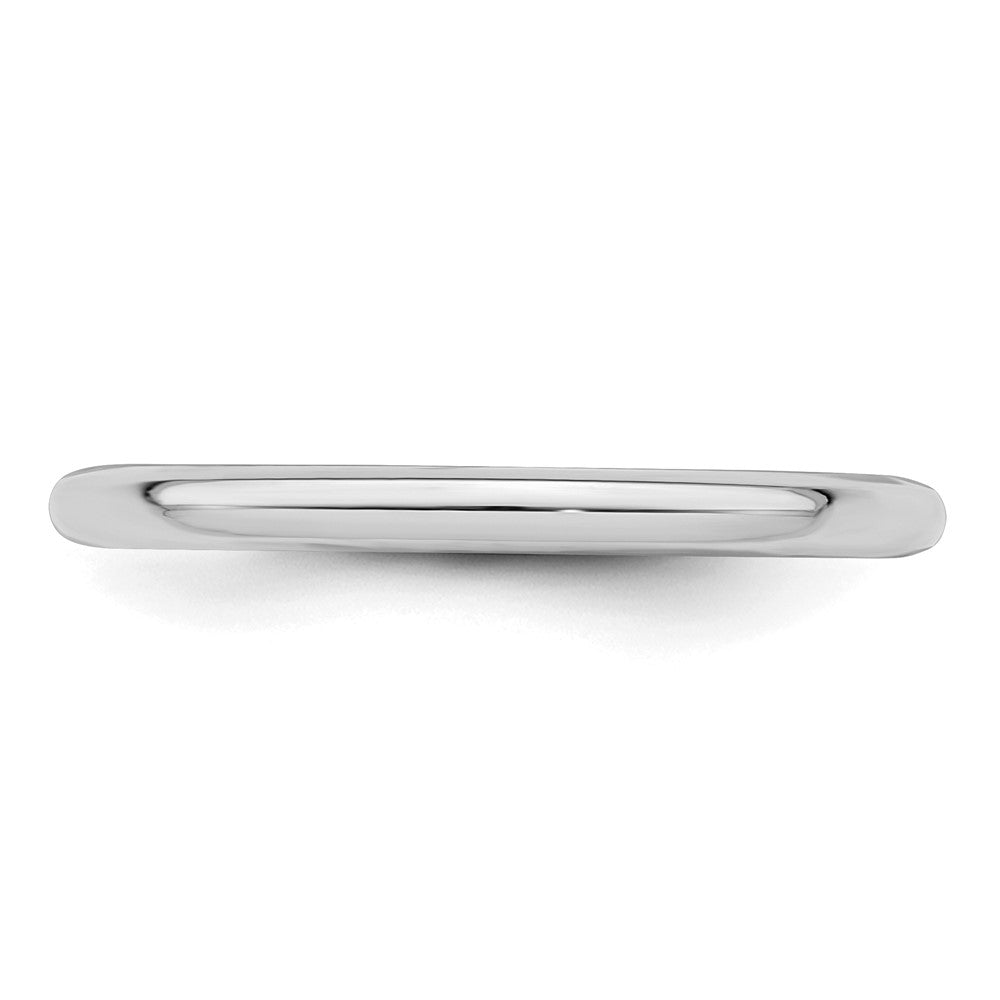 Sterlingsilber Rhodiniert 2mm Komfort-Passform Ring