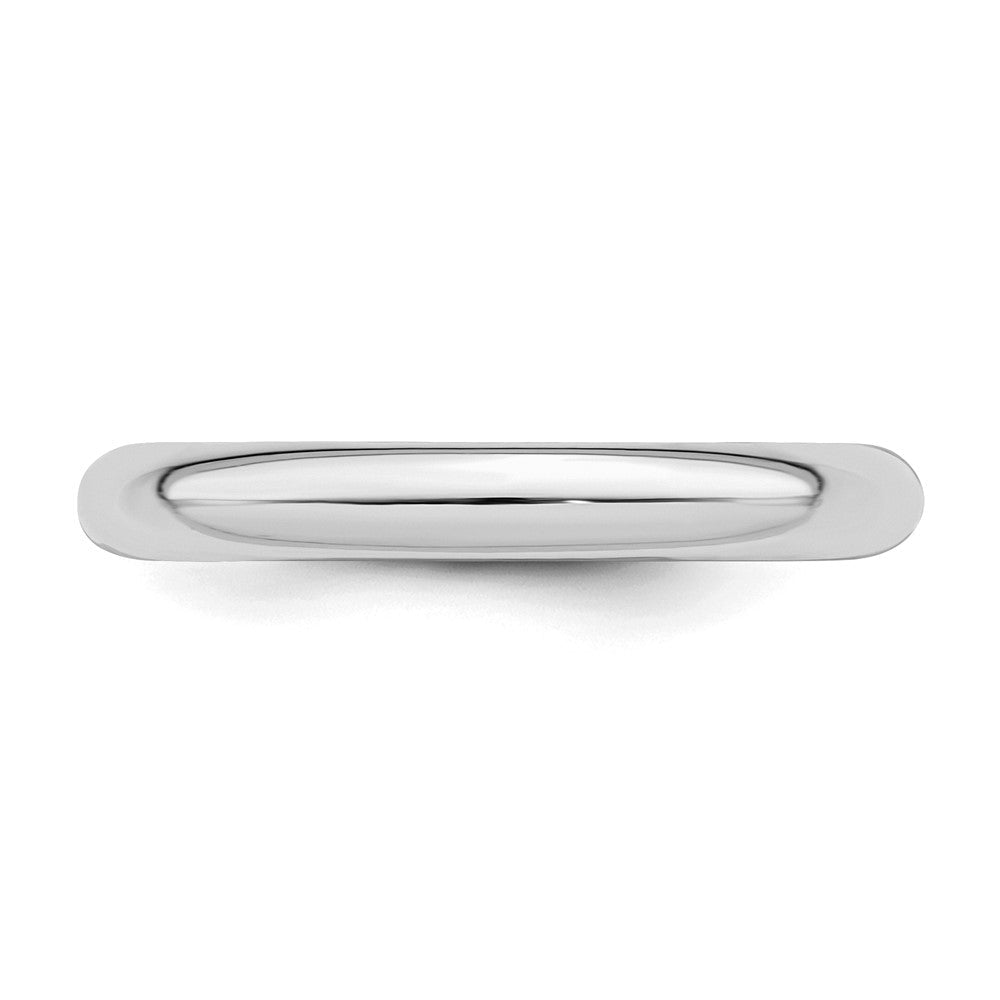 Sterlingsilber Rhodiniert 3mm Komfort-Passform Ring