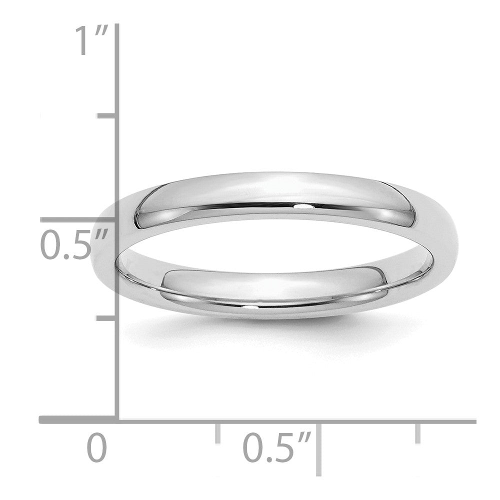 Sterlingsilber Rhodiniert 3mm Komfort-Passform Größe 13.5 Ring