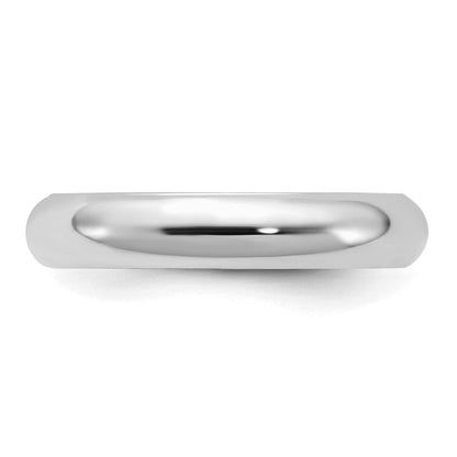 Sterlingsilber Rhodiniert 4mm Komfort-Passform Ring
