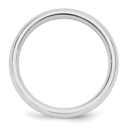Sterlingsilber Rhodiniert 5mm Komfort-Passform Ring