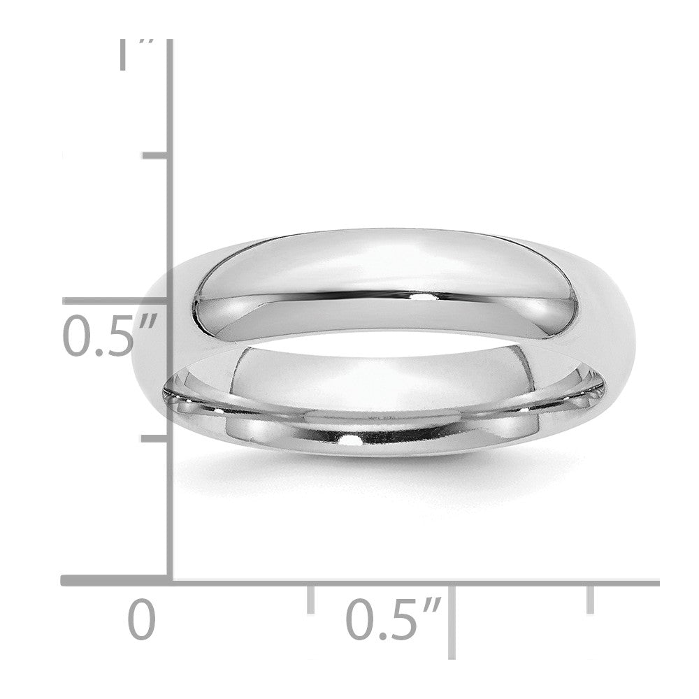 Sterlingsilber Rhodiniert 5mm Komfort-Passform Ring