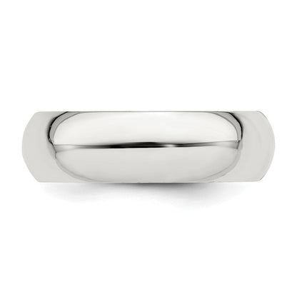 Sterlingsilber 6mm Komfort-Passform Größe 4 Ring