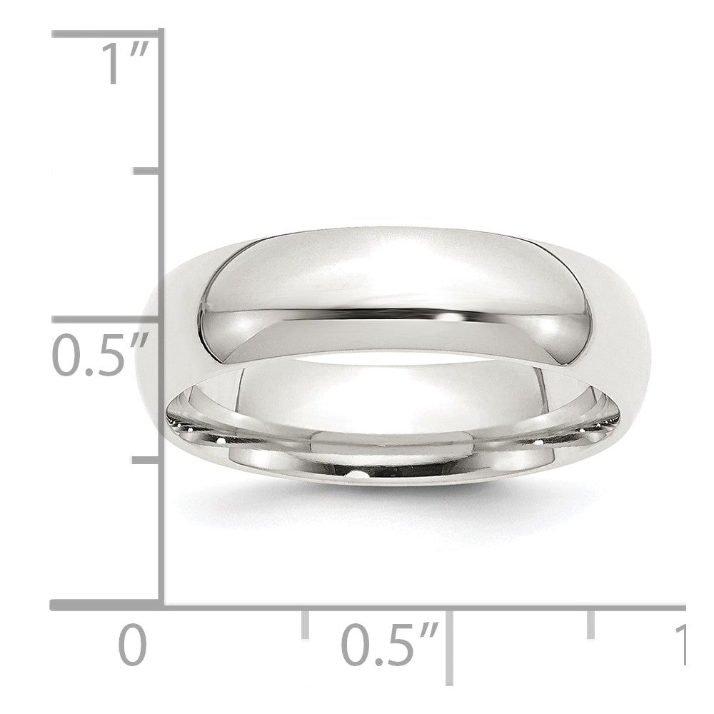 Sterlingsilber 6mm Komfort-Passform Größe 8 Ring