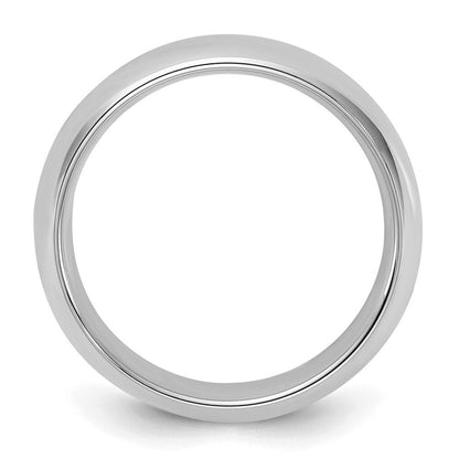 Sterlingsilber Rhodiniert 6mm Komfort-Passform Ring