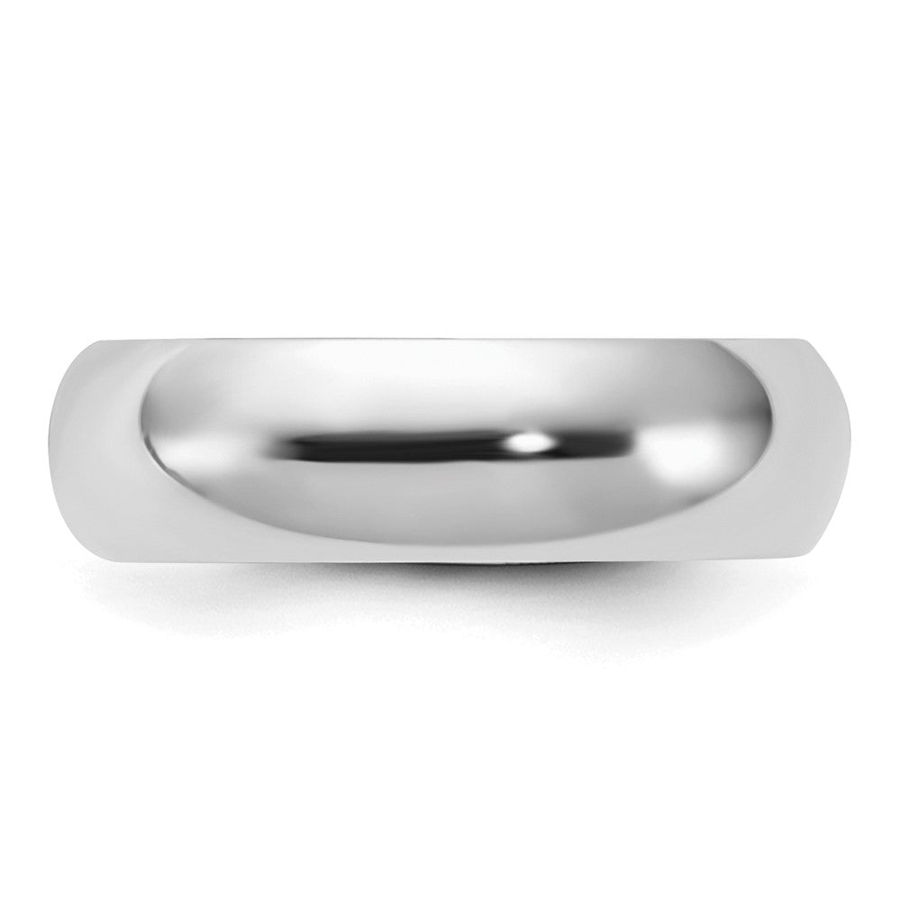 Sterlingsilber Rhodiniert 6mm Komfort-Passform Ring