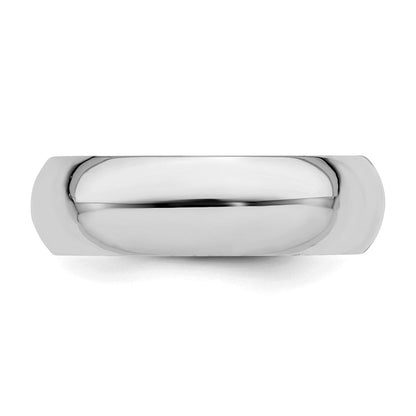 Sterlingsilber Rhodiniert 6mm Komfort-Passform Größe 13 Ring