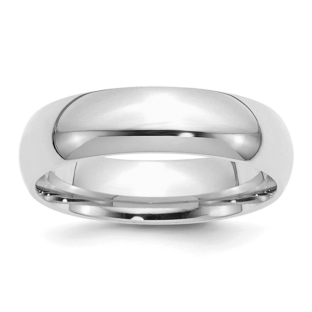 Sterlingsilber Rhodiniert 6mm Komfort-Passform Ring