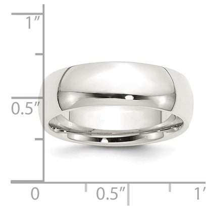 Sterlingsilber 7mm Komfort-Passform Größe 11 Ring