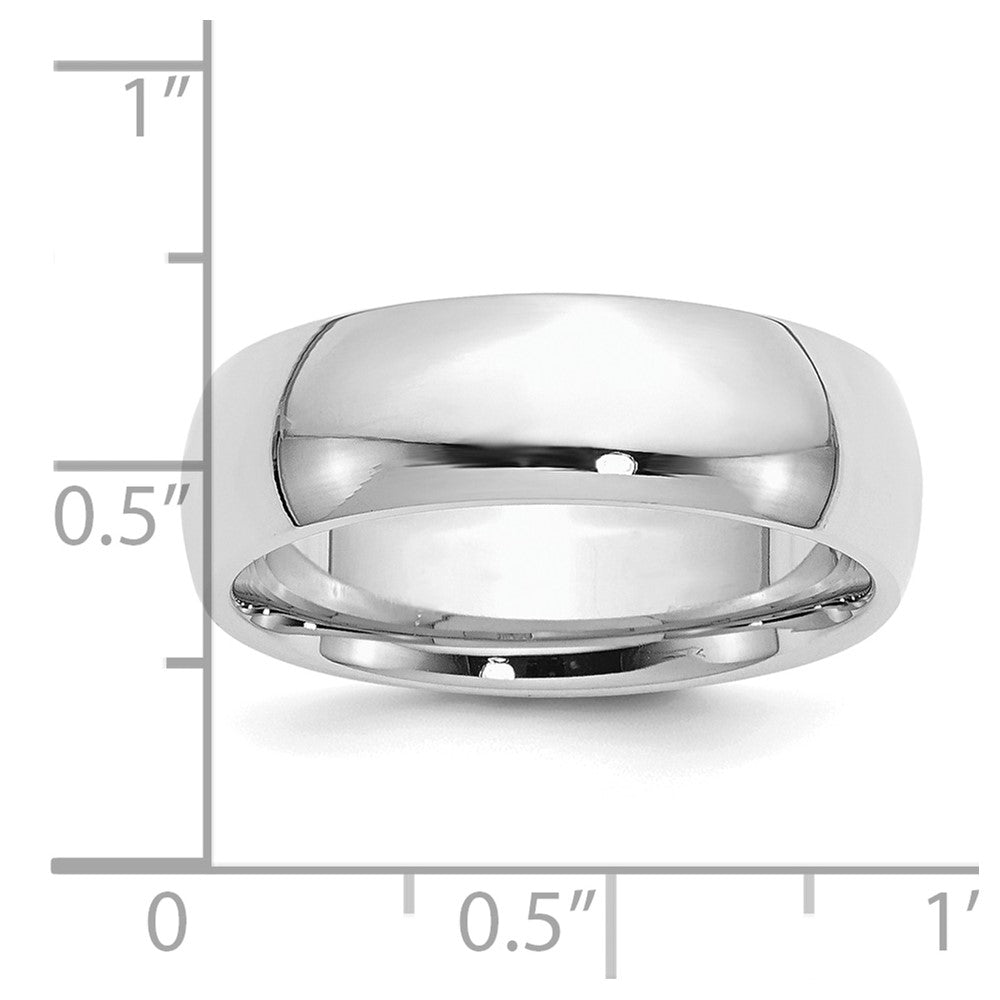 Sterlingsilber Rhodiniert 7mm Komfort-Passform Ring