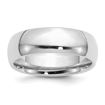 Sterlingsilber Rhodiniert 7mm Komfort-Passform Ring
