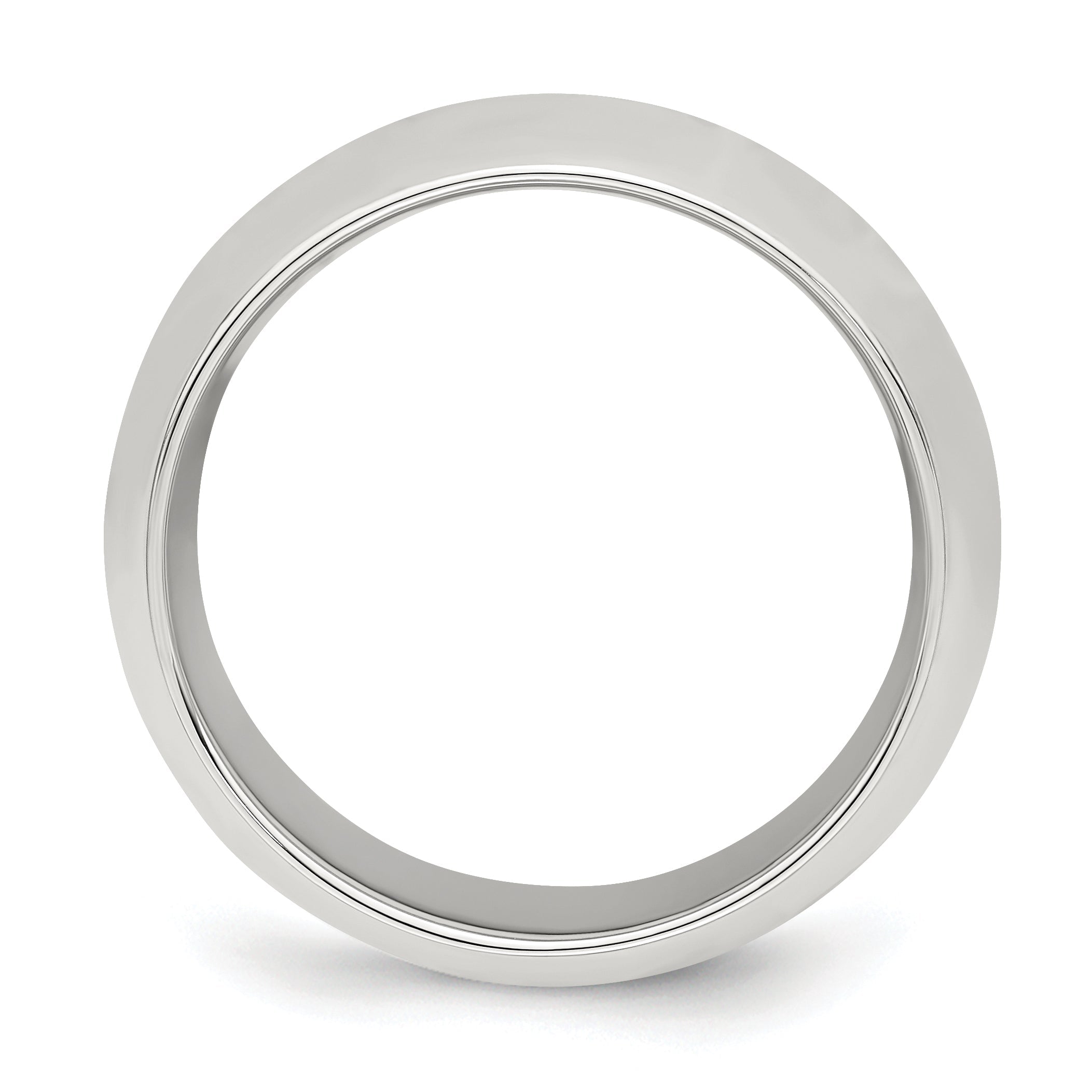 Sterlingsilber Rhodiniert 8mm Komfort-Passform Ring
