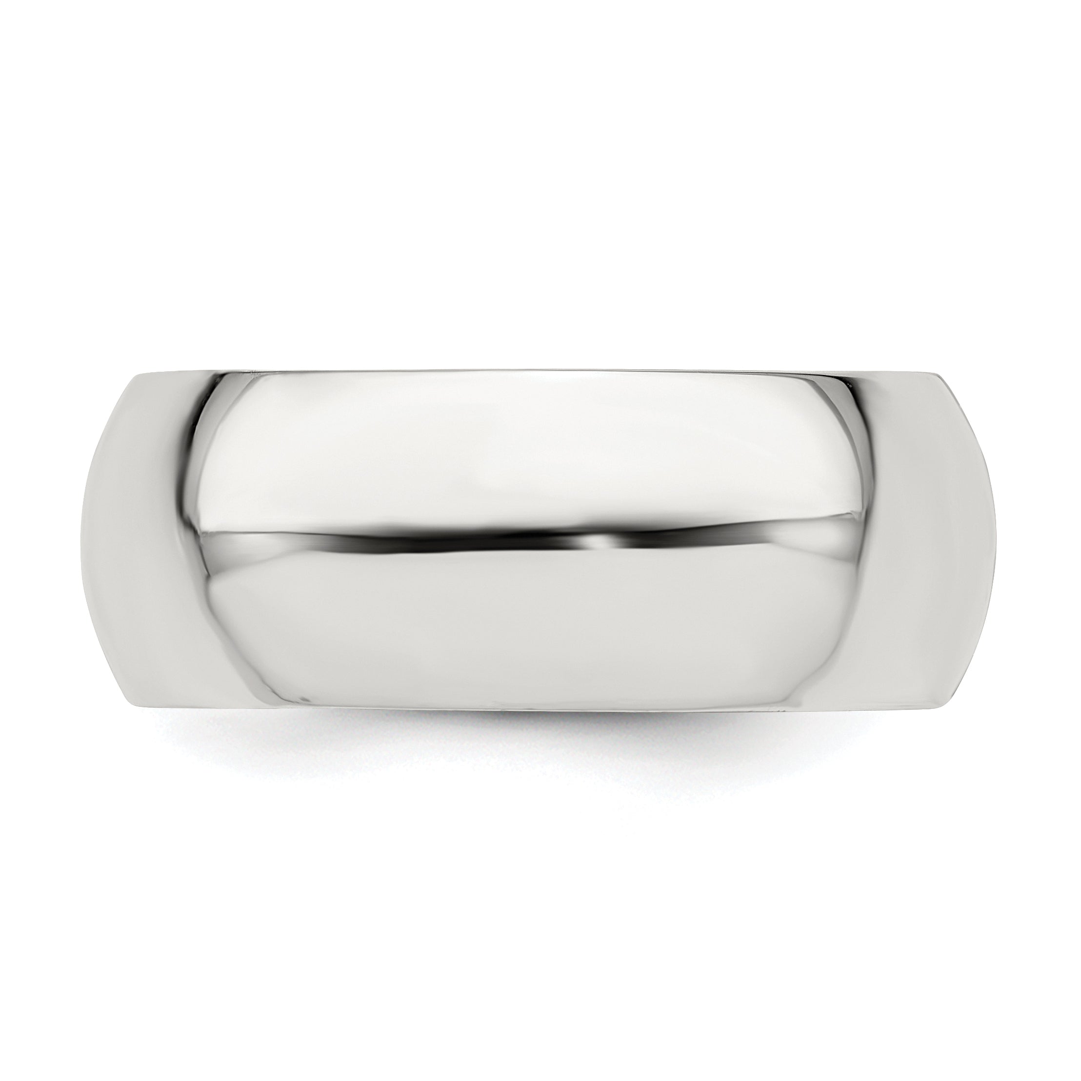 Sterlingsilber Rhodiniert 8mm Komfort-Passform Ring