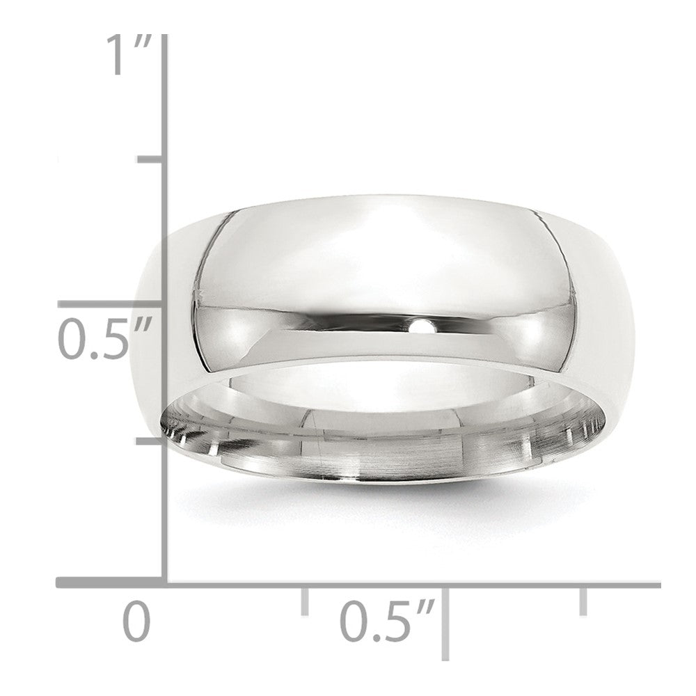 Sterlingsilber 8mm Komfort-Passform Größe 10 Ring
