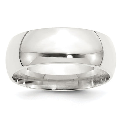 Sterlingsilber 8mm Komfort-Passform Größe 10 Ring