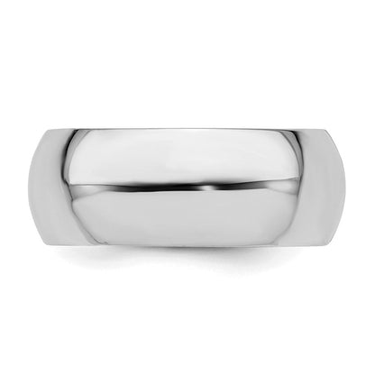 Sterlingsilber Rhodiniert 8mm Komfort-Passform Ring