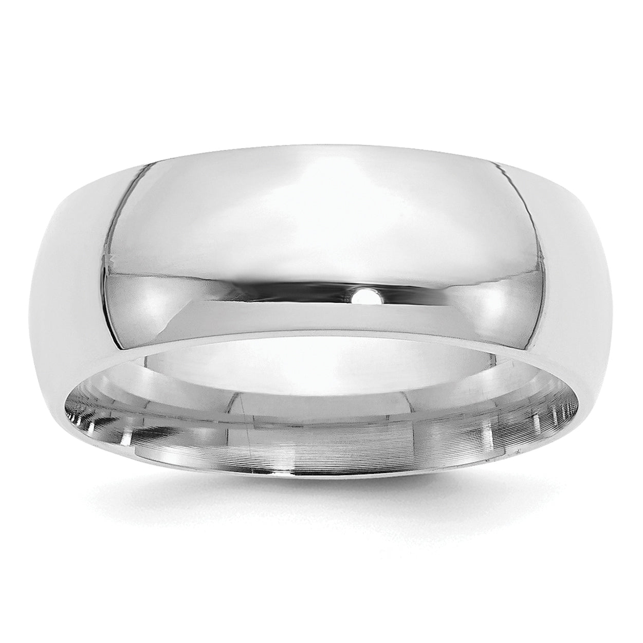 Sterlingsilber Rhodiniert 8mm Komfort-Passform Ring