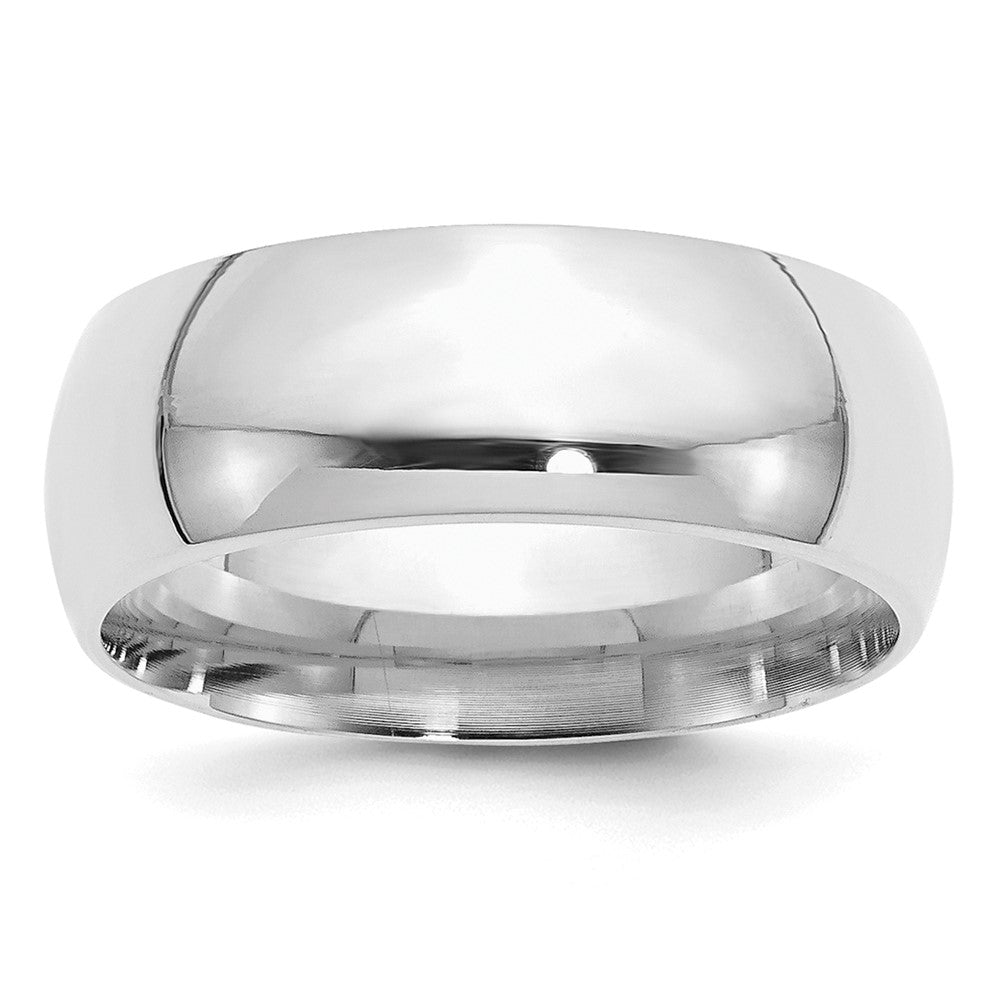 Sterlingsilber Rhodiniert 8mm Komfort-Passform Ring