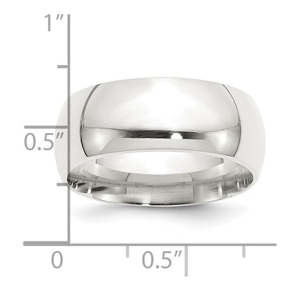 Sterlingsilber 9mm Komfort-Passform Größe 10 Ring