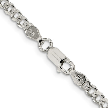 Sterlingsilber 3.8mm Pavé Panzer Halskette