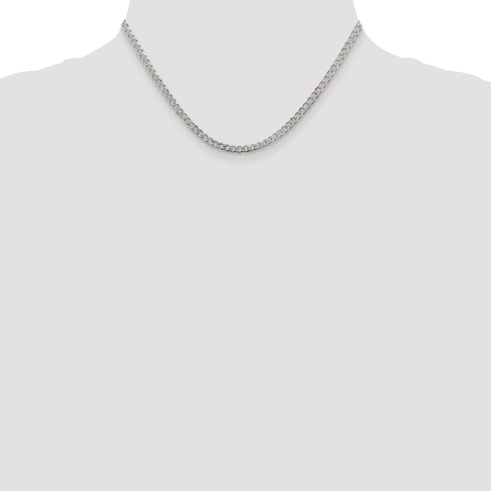 Sterlingsilber 3.8mm Pavé Panzer Halskette