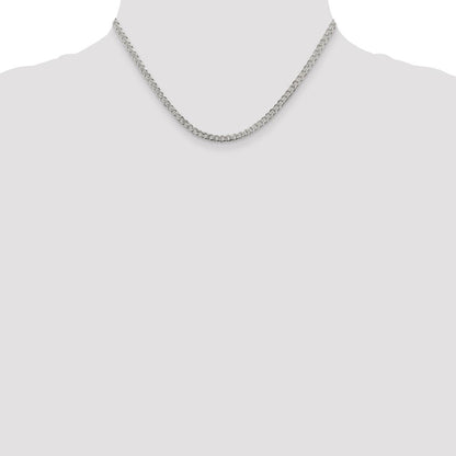 Sterlingsilber 3.8mm Pavé Panzer Halskette