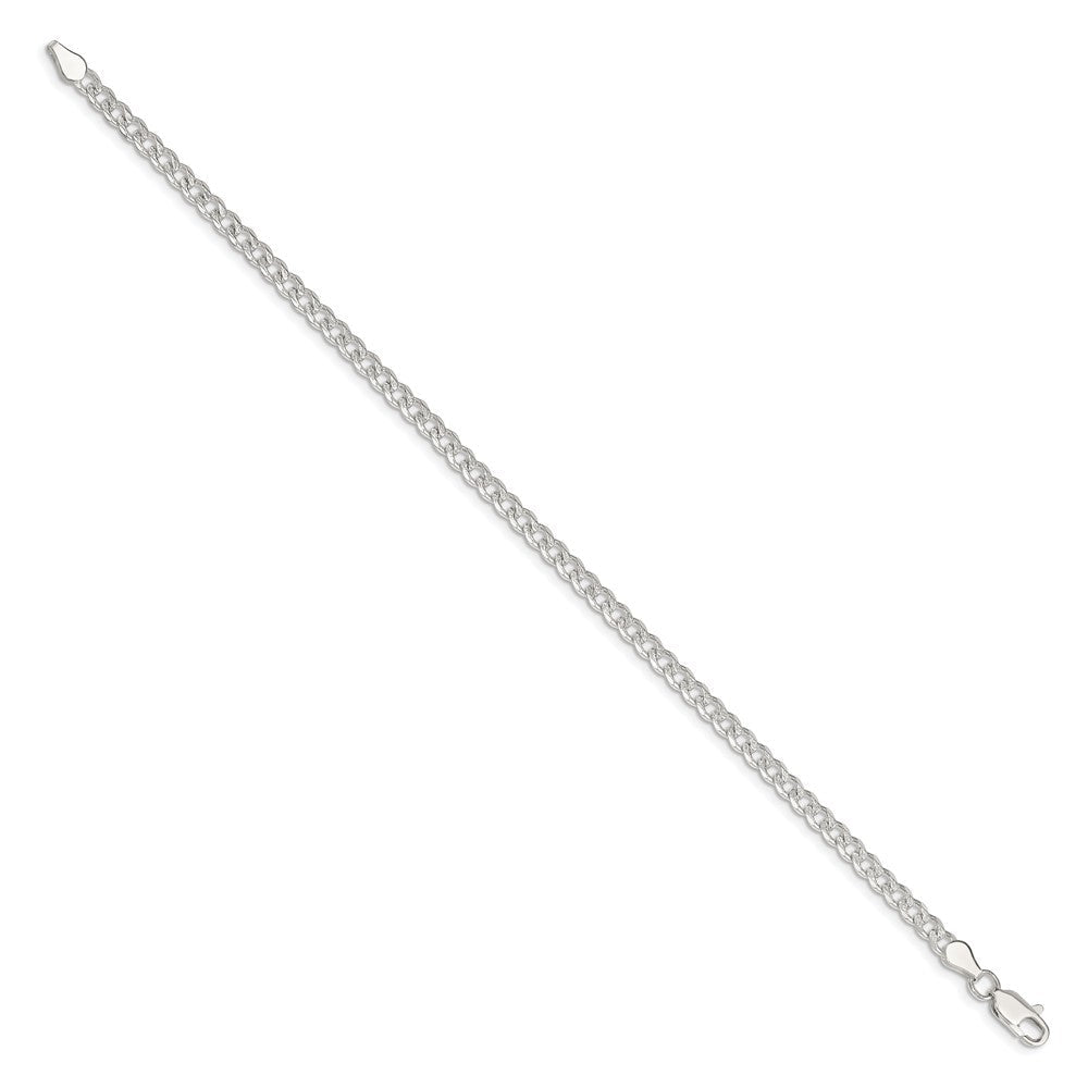 Sterlingsilber 3.8mm Pavé Panzer Gliederarmband
