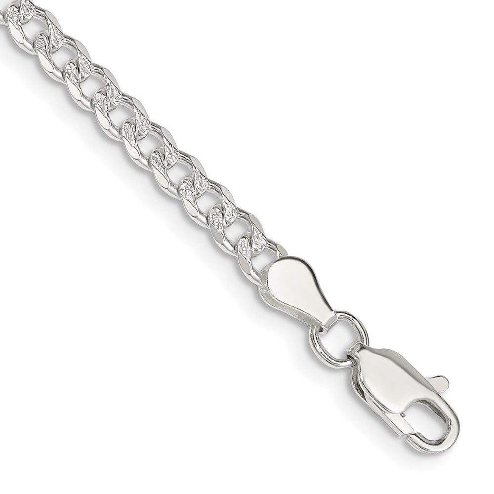 Sterlingsilber 3.8mm Pavé Panzer Gliederarmband