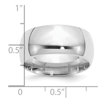 Sterlingsilber Rhodiniert 10mm Komfort-Passform Ring