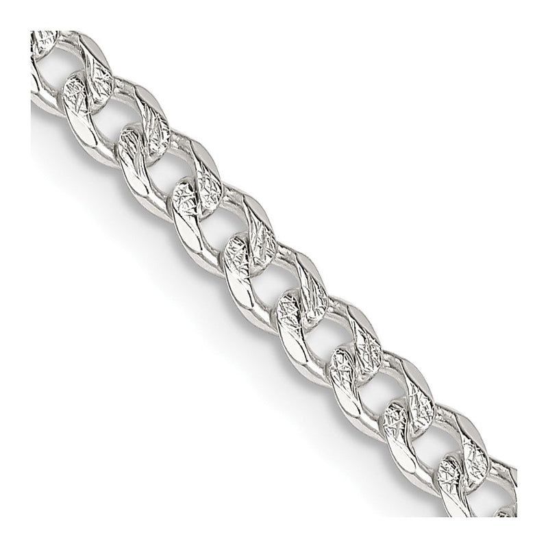 Sterlingsilber 3.8mm Pavé Panzer Halskette