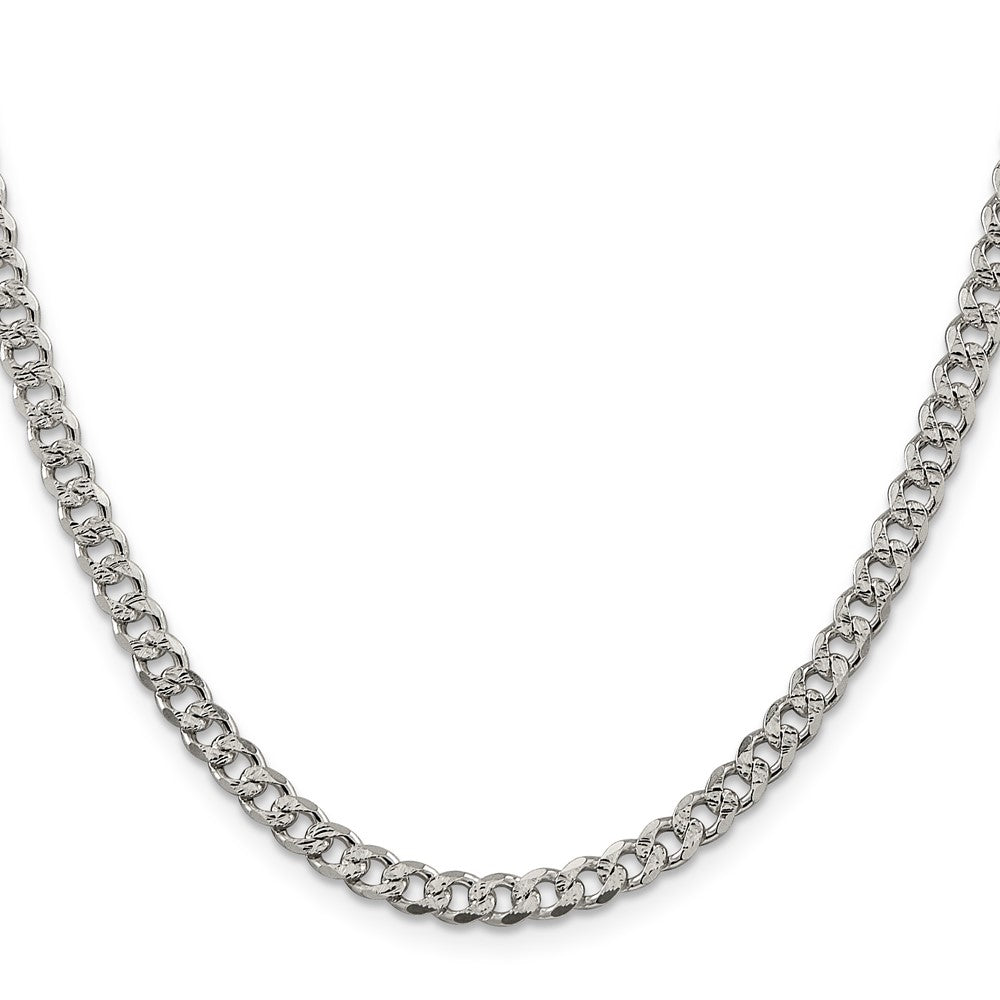 Sterlingsilber 4.5mm Pavé Panzer Halskette