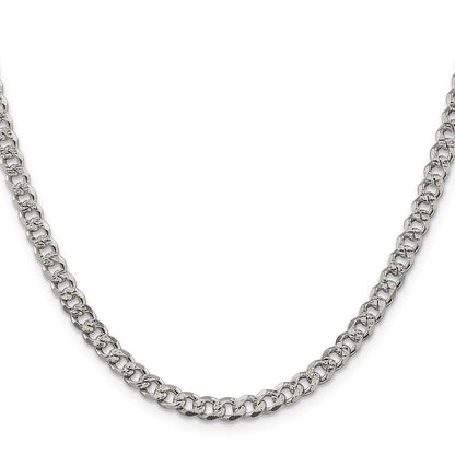 Sterlingsilber 4.5mm Pavé Panzer Halskette